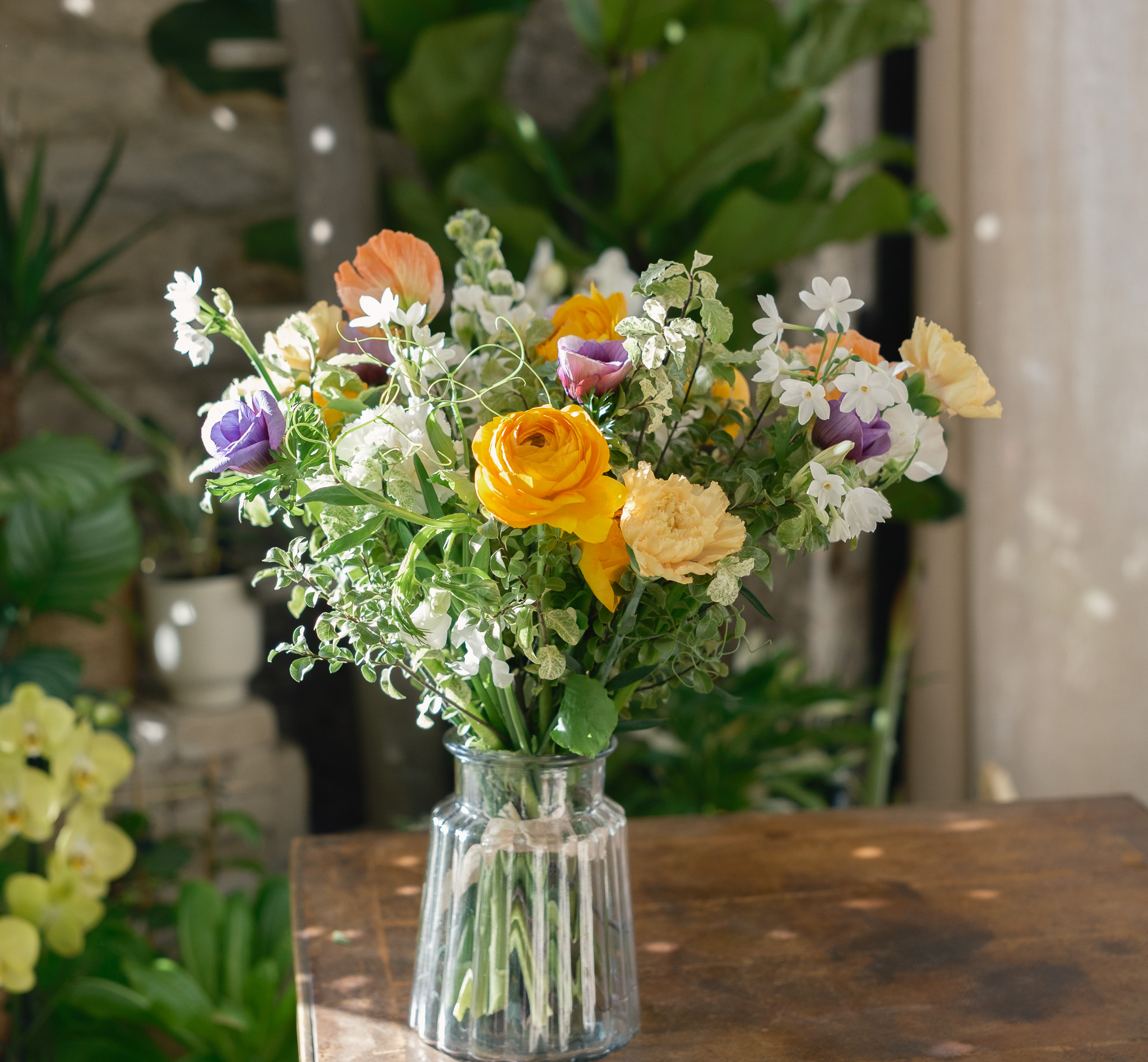 bouquet coloré Saint Valentin fleurs de saison